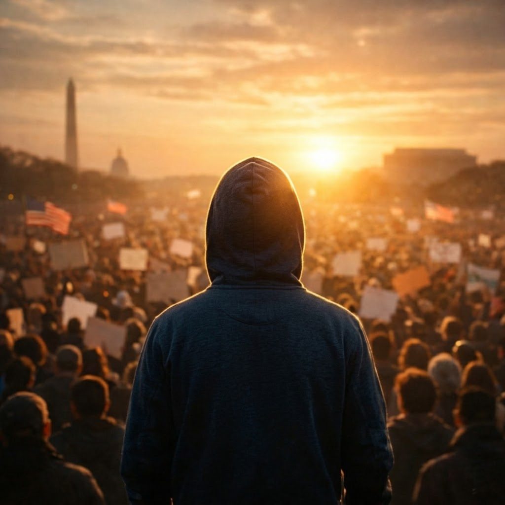 The millions behind me are in front of me.